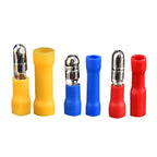 10 Pairs Male Female Bullet Connectors with Insulated Crimp Terminals 22-16 AWG Quick Disconnect Plugs for Audio Wiring