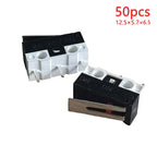 50PCS Small Micro Mouse Switch 12.5*5.7*6.5 Without Handle/Handle Length 8.5mm-15mm C NO NC 3 Pin 2A 125V AC Limit Switches