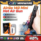 MINIWARE AirGo 140 Portable Hot Air Gun Soldering Station 140W PD USB C BGA Desoldering Rework Tool Smart Sleep Stand Kit