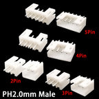 50/100PCS JST PH2.0mm Wire Connector Male Housing 2mm 2.0mm Pitch 2/3/4/5/6Pin Male Plug Plastic Shell Pin Header PCB Terminal