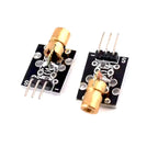 10PCS KY-008 650nm Laser sensor Module 6mm 5V 5mW Red Laser Dot Diode Copper Head For Arduino KY-008