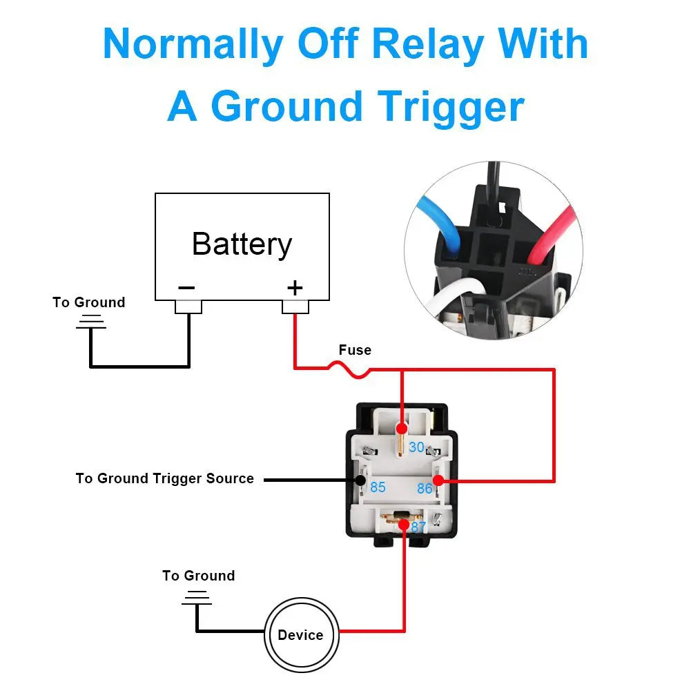 DC 12V/24V 4 Pin 5 Pin 30A Waterproof Automotive Relay With Socket Car Relay Auto Relay  Fuse Coil 1.8W Voltage Relay Vehicle