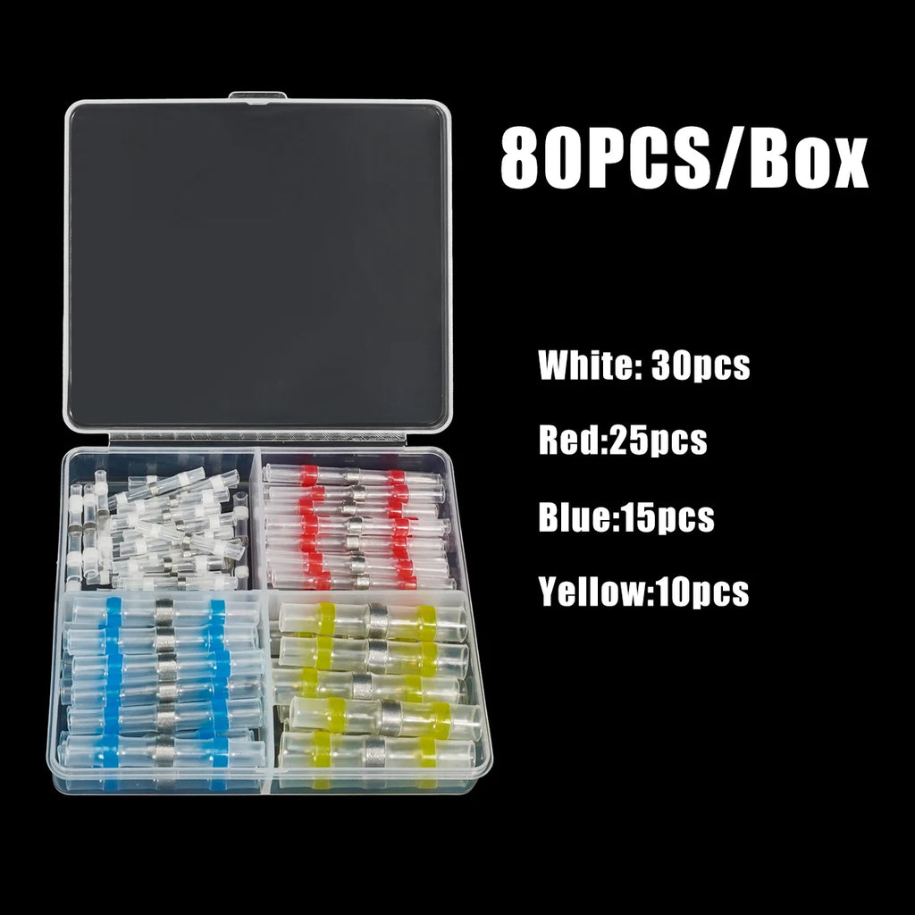 50PCS Waterproof Solder Seal Heat Shrink Tube Wire Connectors Terminals With Soldering Sleeves
