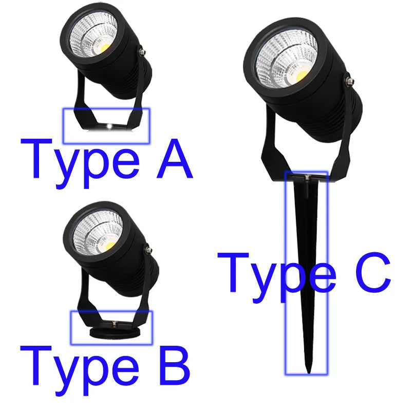 LED Garden Lights Outdoor LED Waterprof Lawn Lamp AC220V 110V 5W 10W Landscape Spike Bulb IP65 Led Light Garden Path Spotlights