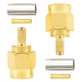 5Pcs SMA Plug SMA-J-1.5 RF Coaxial Connector Female Male Needle Straight Converter for RG174 RG316 LMR100 Crimp Cable