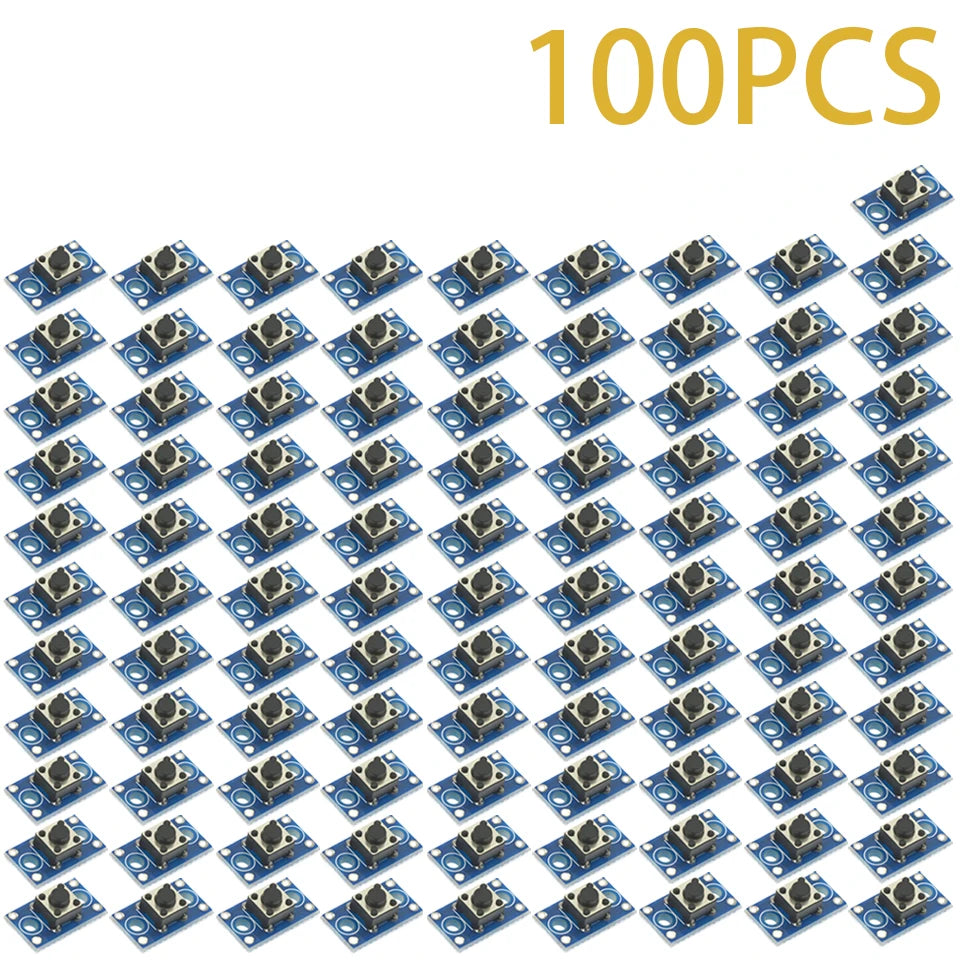 1-100PCS x6mm Tactile Push Button Switch Module with Pins for Arduino Raspberry Pi DIY PCB