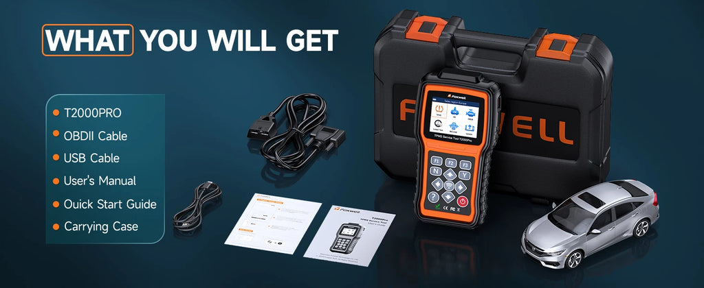 FOXWELL T2000 PRO TPMS Programming Tire Pressure Monitor TPMS Sensor Relearn Activate OBD2 Tire Pressure System Diagnostic Tool