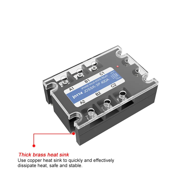 JOTTA SSR-40DA Solid State Relay DC Control AC 40A Three Phase Industrial Control Relay