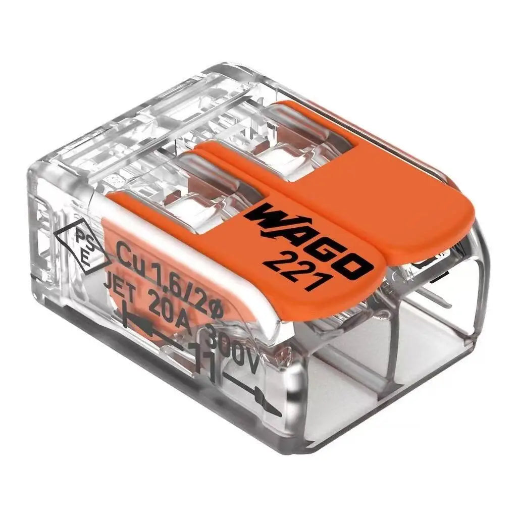 10Pcs WAGO 221‑412 221‑413 221‑415 221‑612 221‑613 221‑615 221‑2411 Electrical Wiring Terminal Connectors