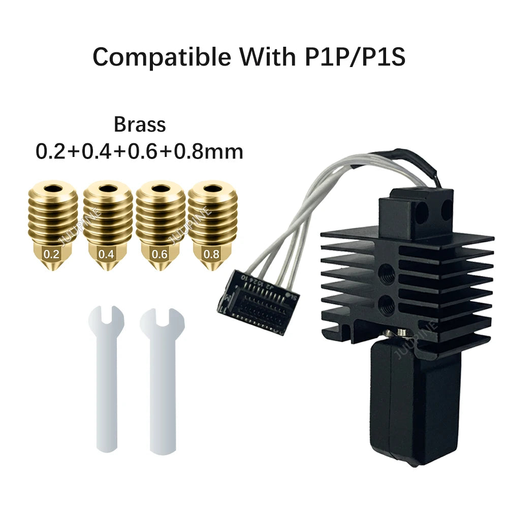 V2 Hotend Assembly For Bambu Lab P1S X1 X1C P1P With Heater Cartridge Thermistor 0.4 Nozzle Bambulab Hot end Extruder Accessorie