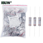 1/2W 1W 2W 3W Resistance 5% Metal Film Resistor Assortment Kit Set 30Kinds Each 5/10PCS 1R~750R 1K~820K Ohm