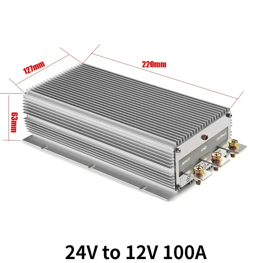 24 Volt to 12 Volt 24V to 12V 85A-300A Step Down Converter Voltage Regulator DC/DC Buck Transformer Power Supply CE Waterproof