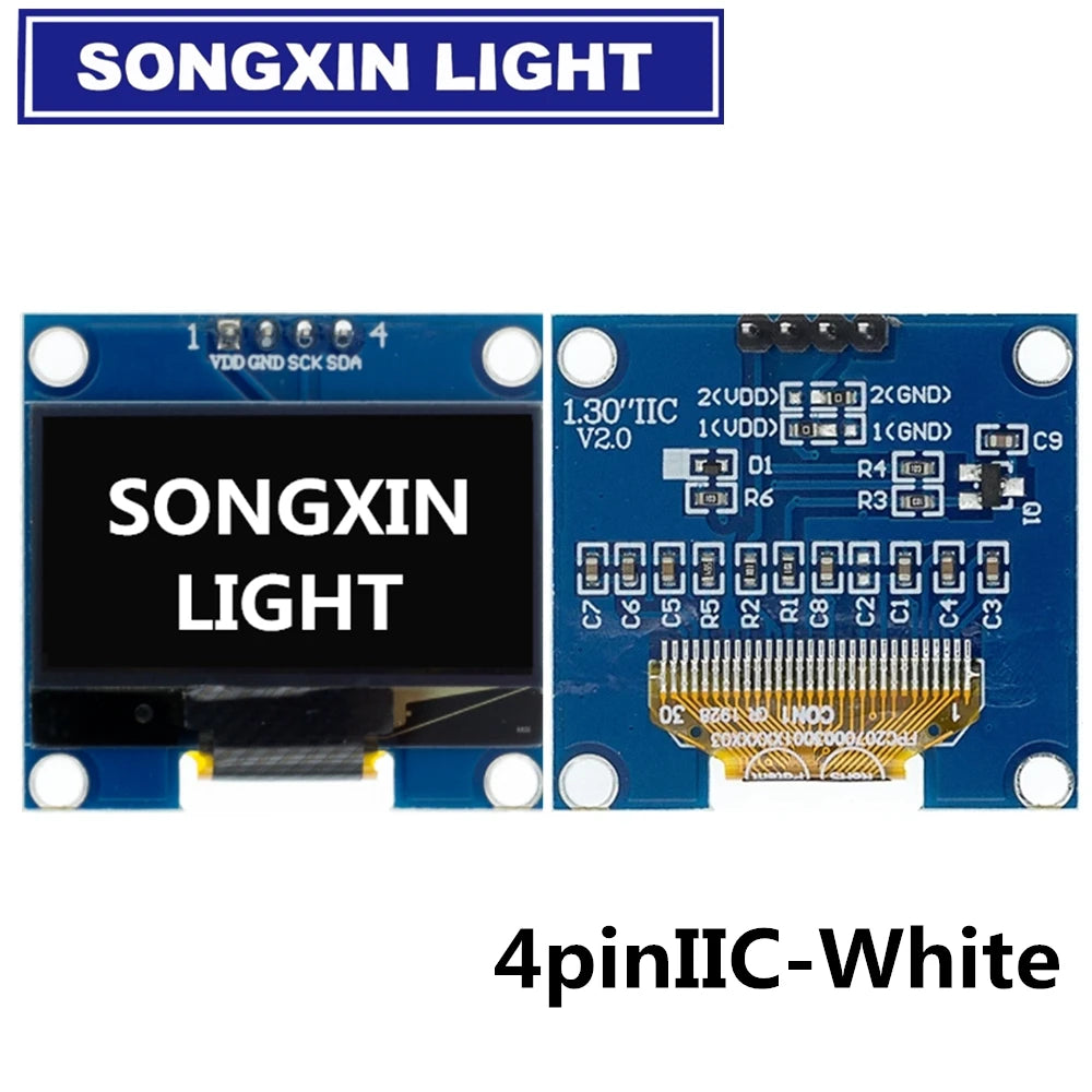1.3" OLED Module 1.3 inch Display Module White/Blue 128X64SPI/IIC I2C Communicate Color 1.3 Inch OLED LCD LED Display Module