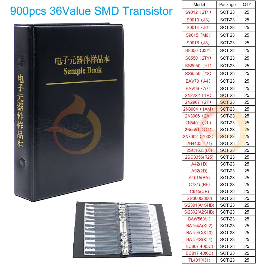 DIP SMD Mosfet Triode Thyristor PNP NPN Voltage Regulator Chip Transistor Assortment Kit SOT-23 TO-92 TO-126 TO-220 DIY Mix Set