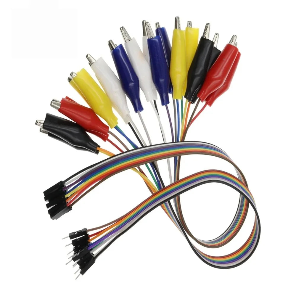 1/5PCS Colored DuPont Wire With Crocodile Clip DuPont Male/Female Head Crocodile Clip Wire Test Wire Connecting Wire For Arduino