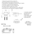 USB-C Type Connector Type-C 2Pin 4Pin Welding Wire Female Waterproof Female Socket Rubber Ring High Current Fast Charging Port