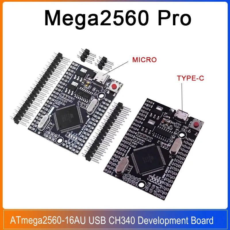Mega2560 Pro mini Development Board Based On ATmega2560-16AU Chip and USB-UART CH340G Embedded board MICRO/Type-c for Arduino