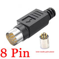 DIY for Soldering Cables Mini DIN Connector S-Video Terminal Circular 8/6/4 Pin Male With Plastic Handle Adapter Socket