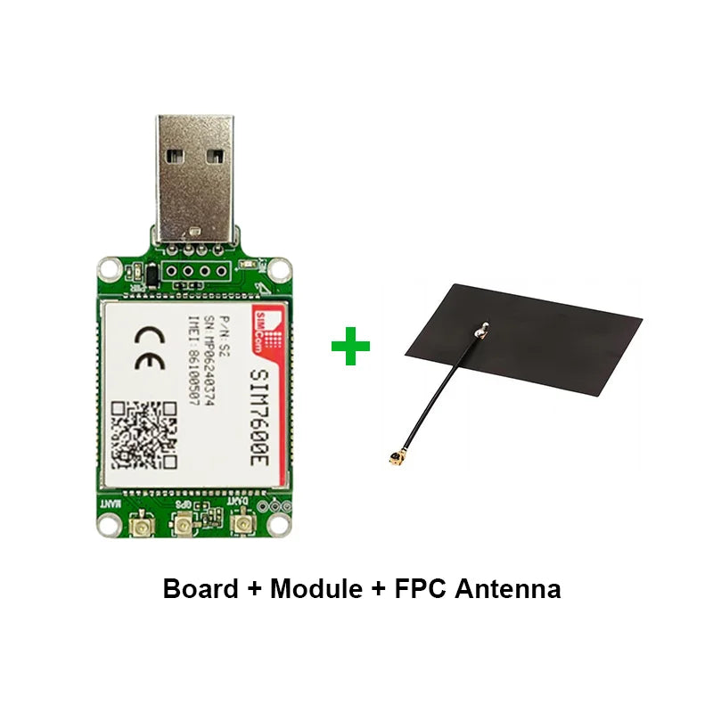 SIMcom SIM7600 USB Dongle SIM7600G SIM7600E SIM7600SA 4G LTE CAT1 Module Support GNSS IOT Module Breakout Kit With Antenna