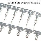 20Set/100Pcs XH 2.54mm Air Docking Connector Leads Header Male/Female Housing+Male/Female Terminals 2P~15Pin Plastic shell
