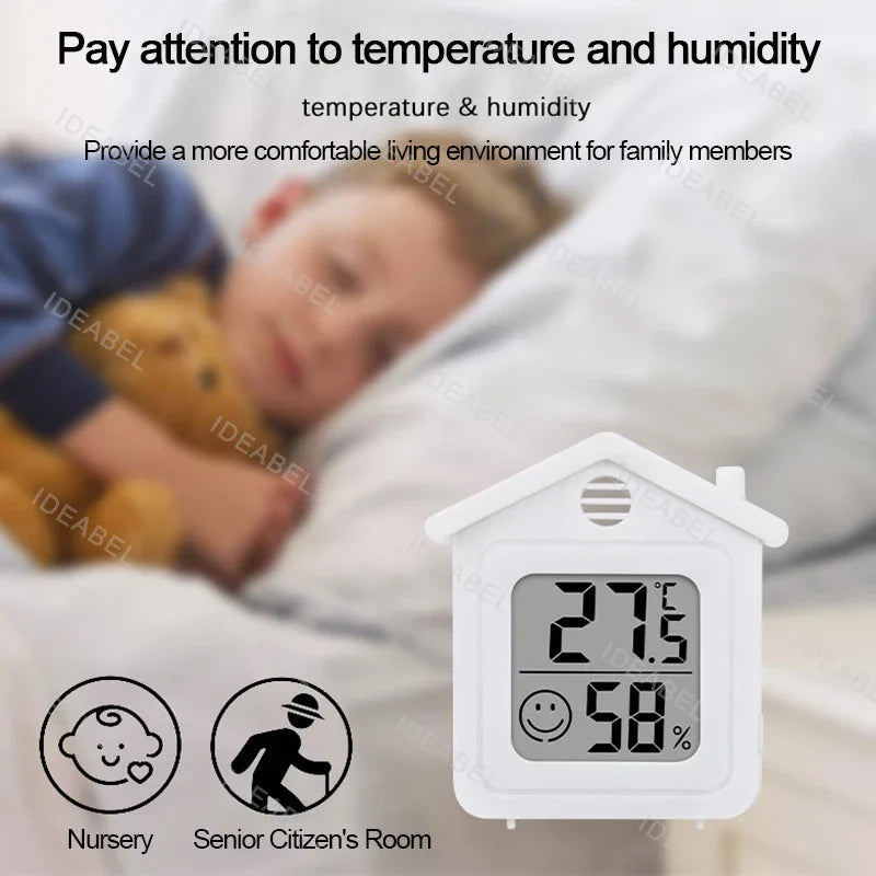 Electronic Temperature Humidity Meter Sensor Gauge Weather Station For Home ﻿LCD Digital Thermometer Hygrometer Indoor Room