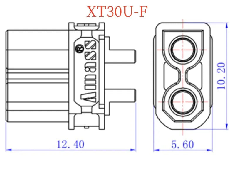 1 PCS/5 PCS XT30U Amass 1PCS Male Female Connector Plug With 16/18AWG Silicon Wire