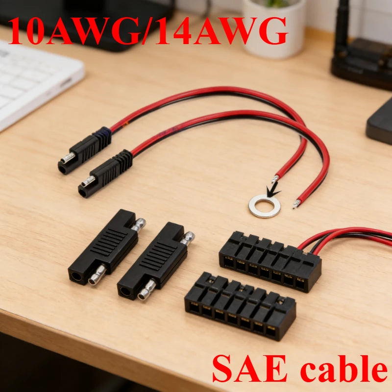 SAE 10/14AWG Male Female Single Ended Signal Extension Cable Quick Disconnect Plug Cable For Solar Electrical Equipment Supplies
