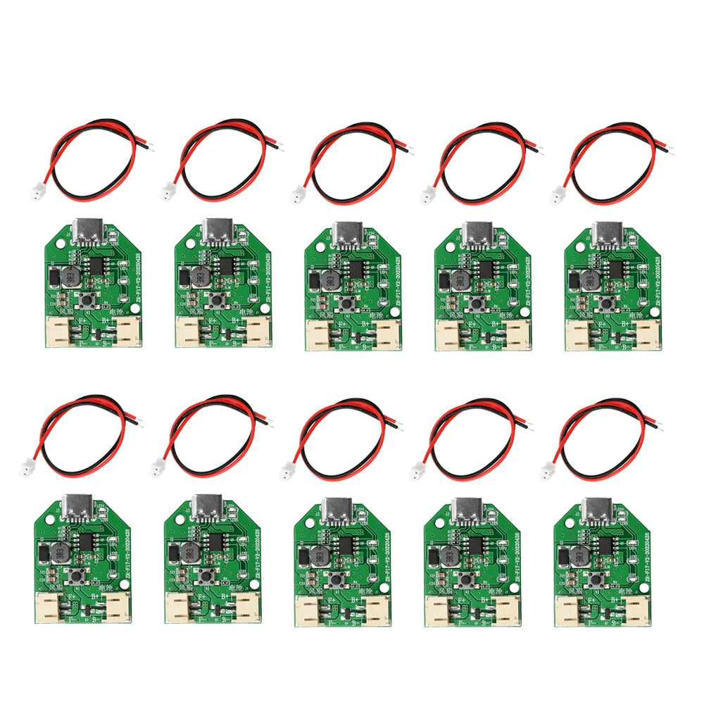 1/3/5/10PCS Type-C Fan Control Board Interface 9V Boost 3-Speed Rechargeable Circuit Board Charging Module USB