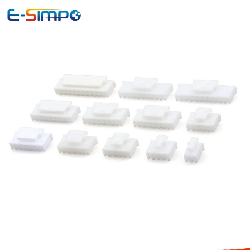 100pcs XHB2.54 2P/3P/4P/5P/6P/7P/8P9P/10-12P 2.54mm 0.1" Pitch Plastic Head Wire Cable with buckle Connectors Adapter Housing