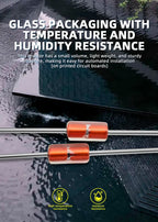 20Pcs Glass Sealed Thermistor Resistor NTC MF58 3950 B 5% 5K 10K 15K 50K 100K 200K 500K Ohm Induction Cooker Temperature Sensor