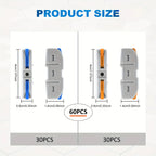 Lever Wire Connectors, 10pcs/60pcs Inline Wire Connectors Kit for Quick Connect, Push in Compact Splicing Electrical Connectors