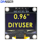 DIYUSER 0.96 Inch OLED SSD1306 White/Blue/Yellow 128X64 IIC I2C Serial Display Module 12864 LCD Screen Board For Ard