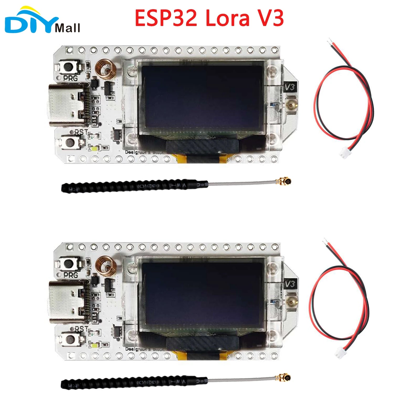 2Set Heltec LoRa 32 V3 Development Kit with ESP32-S3FN8, SX1262, 0.96" OLED for IoT/Meshtastic 915MHz/868MHz