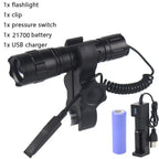 10Watt 850nm-940nm IR Flashlight 200 yard Zoomable Focus LED Infrared Radiation Lamp Night Vision Torch 21700 Hunting Lantern