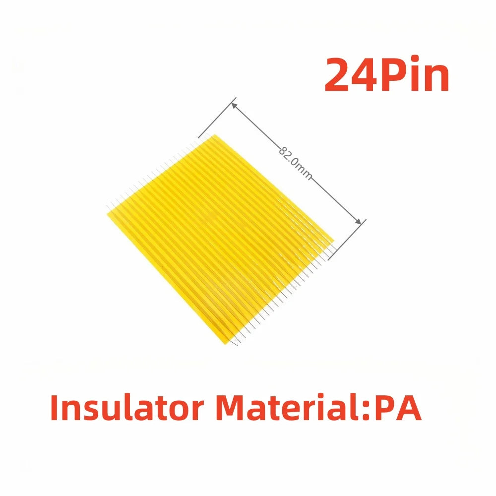 1.0 2.54 MM FPC FFC Flexstrip Cable Jumper 8 10 12 13 24 Pin JSN-2.54 Solder PCB Through Hole Nomex Insulator 24 AWG 3.0A