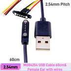 Smart Wristband Male Female Wire 2 3 4 5 Pole USB Type-C DC Charger Connector 2A DC Smart Watch Magnetic Pogo Pin Universal