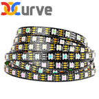 1m/2m/5m WS2812B ECO 30/60/100/144 Pixels/Leds/M TV RGB Led Strip Light WS2812 IC Individually Addressable Black/White PCB DC5V