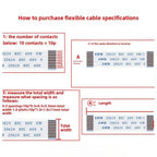 Gold-Plated FFC FPC Flat Flexible Cable AWM 20706 105C 60V VW-1 0.5MM Pitch 4P/6/8/10/12/14/16/20/26/30/40/45/50/54/60/68/80 Pin