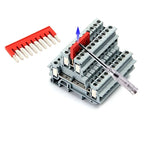 2/3/4/5/10 Seats Terminal Strip Jumper Plug-in Fixed Bridge PT ST UT DIN Rail Terminal Blocks center connection bar Accessories