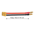 1/2Pcs XT60 Female Plug Adapter to 4.0mm Gold Plated Banana Plug Charge Lead Cable 12awg 10cm for Lipo Battery