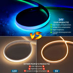 WS2811 FCOB RGBIC Neon LED Strip 720Leds/m Addressable Smart Dream Color Flexible COB LED Light IP68 Waterproof DC12V/24V