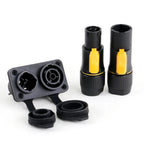 Waterproof True Locking 3Pin Powercon Male/Female Plug Connector In&Output NAC3FX-WP Coupler Panel Mount Chassis Socket Adapter