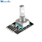 10 PCS 360 Degrees Rotary Encoder Module KY-040 HW-040 Sensor Switch 6MM Half Shaft Potentiometer Rotary Knob Cap 15×17 15×13.5