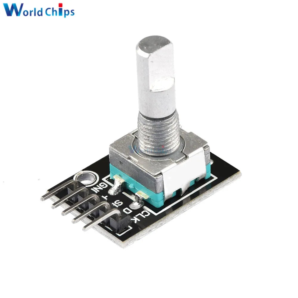 10 PCS 360 Degrees Rotary Encoder Module KY-040 HW-040 Sensor Switch 6MM Half Shaft Potentiometer Rotary Knob Cap 15×17 15×13.5