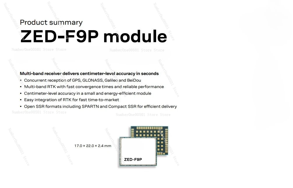 ZED F9P RTK Positioning Module Centimeter Level Accuracy F9K 01B 02B 04B 15B for UAV Surveying Robotics