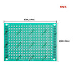 1PCS /5PCS Single Sided Green PCB Prototype Board Universal Through Hole Perfboard for DIY Electronic Projects