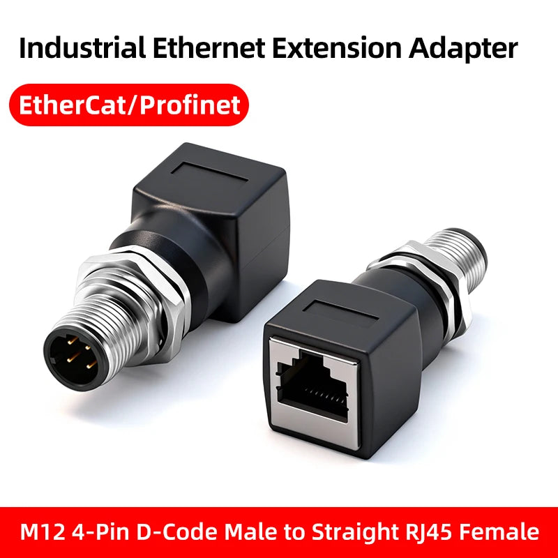 BYXGD M12 X-Code 8Pin A-Code D-Code 4Pin to RJ45 Panel Mount Adapter IP67 Waterproof Ethernet Connector Straight Angled Type