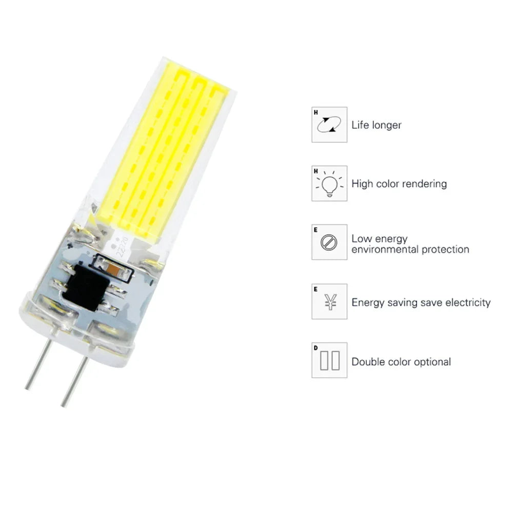 G4 LED COB Lamp E14 G9 12V 220V Dimmable 6W 9W COB LED Bulb Lampada LED Lighting Replace Halogen Spotlight Chandelier LED Lamp