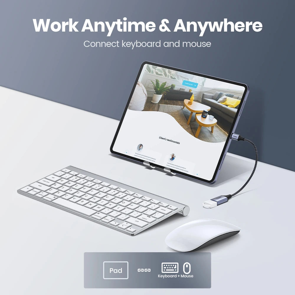 TOPK A10 USB C to USB A dapter OTG Cable Type C Male to USB 2.0 Female Cable Adapter for MacBook Pro Samsung Type-C Adapter