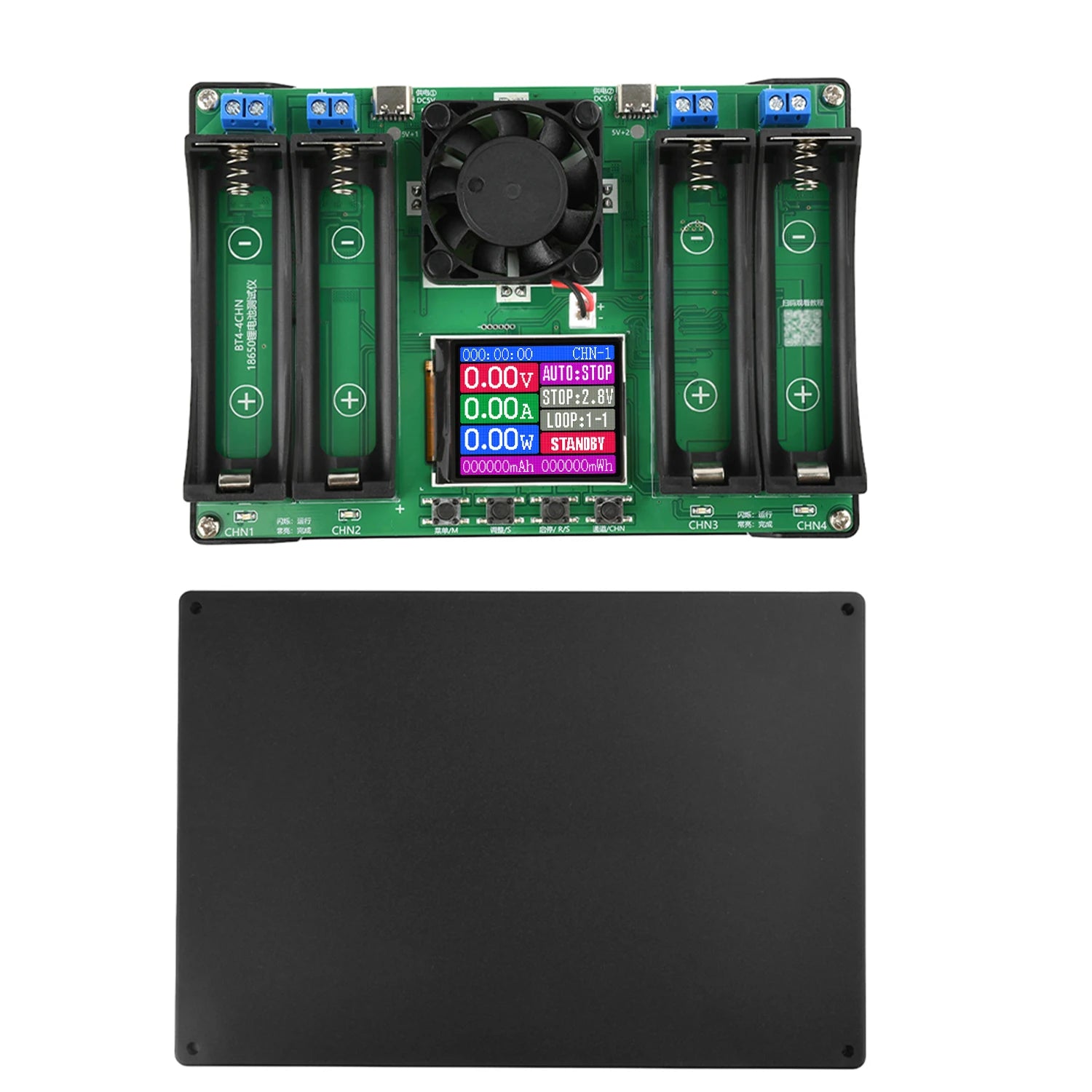 Battery Tester LCD Display Universal Battery Checker Analyzer Charger for 18650 Batteries 4 Channel Internal Resistance Tester